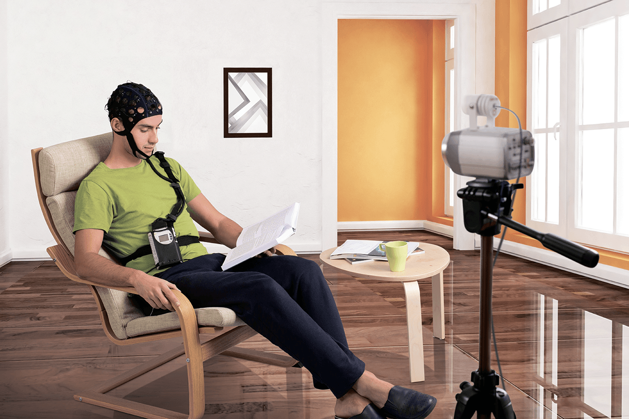 The Fastball test, designed for in-home administration, uses scalp sensors to measure automatic brainwave responses to visual cues.