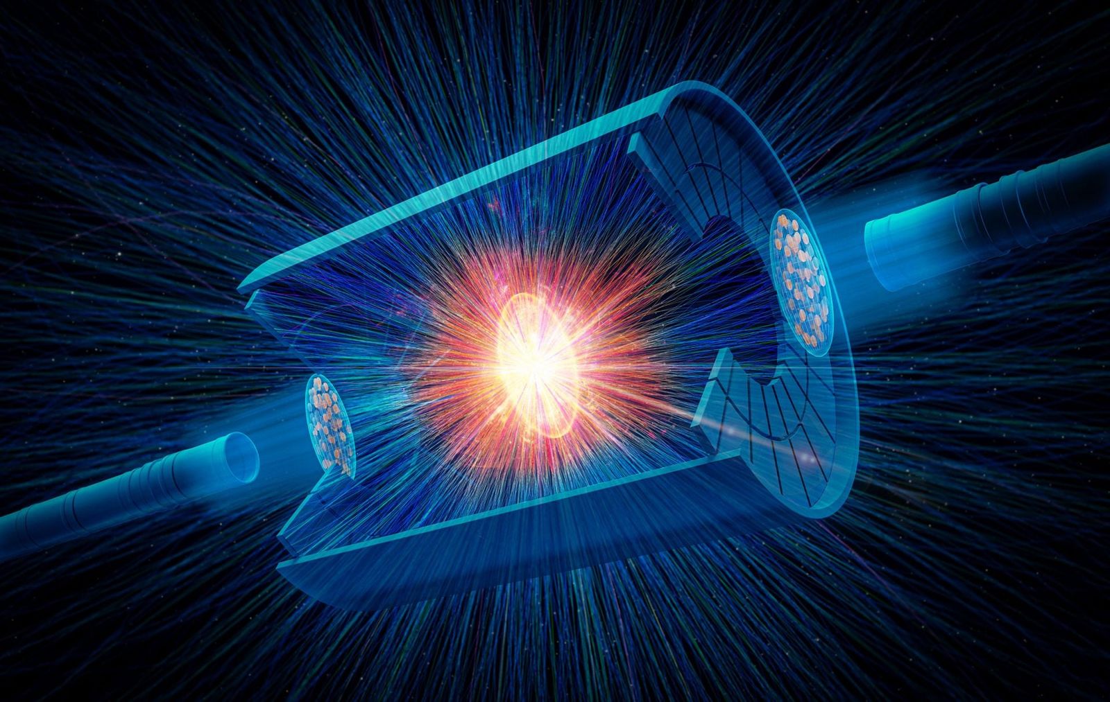 Colliding gold atoms reveal an unexpected dip in primordial matter fluctuations