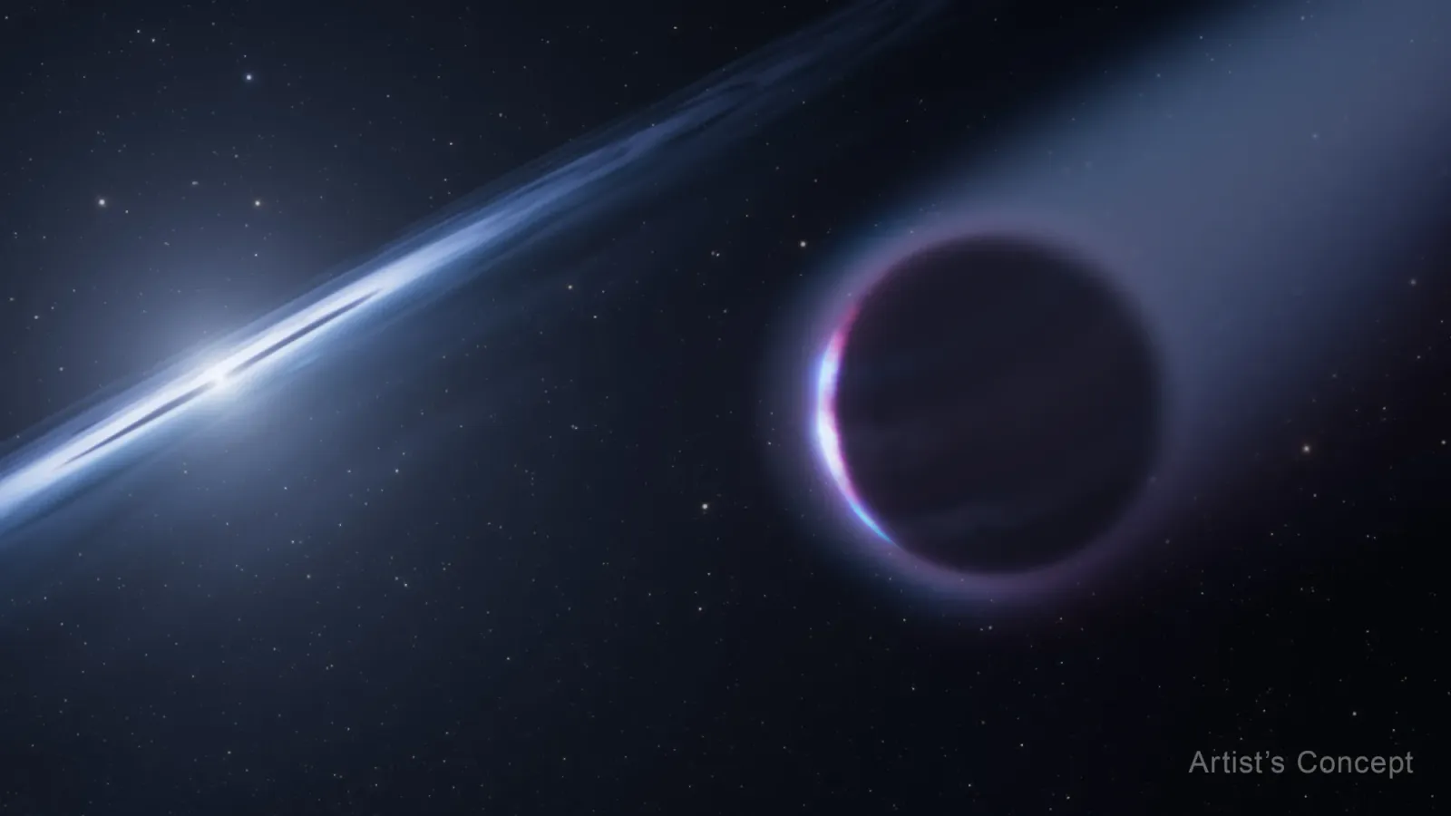 A dead star appears to be consuming a newborn planet made from its own ashes