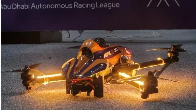 Autonomous racing drone beats human champions using a single camera