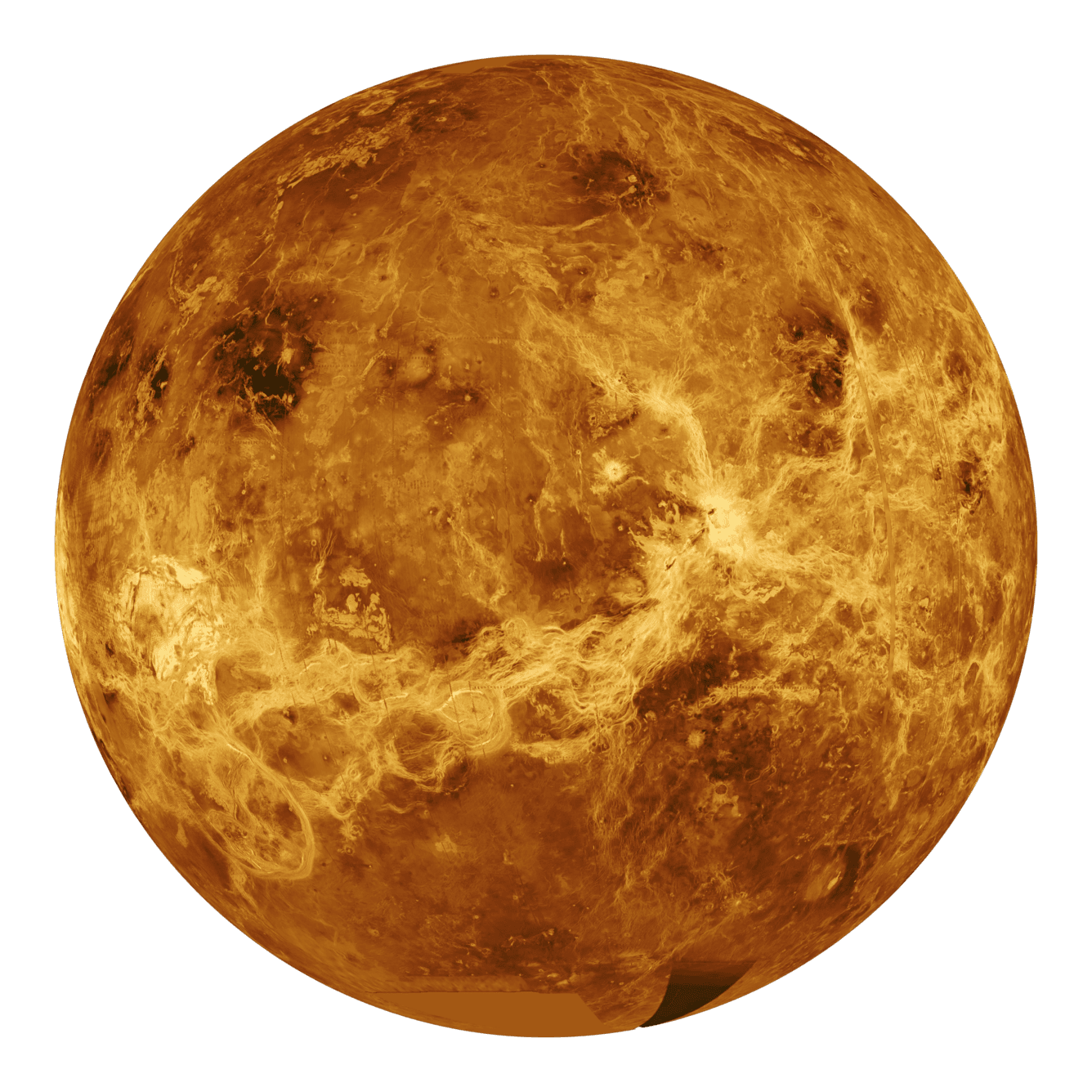 Venus, which moves entirely alone through space, may lack a moon because its sluggish rotation rate would drag any natural satellite into a collision.